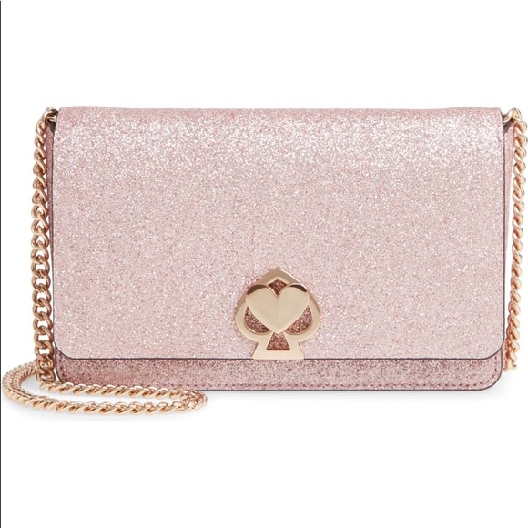 kate spade Handbags - Kate Spade sparkly NICOLA pink purse